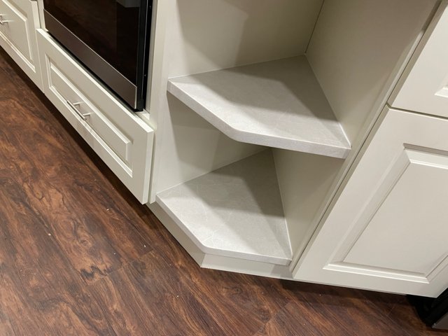 Custom open shelf detail